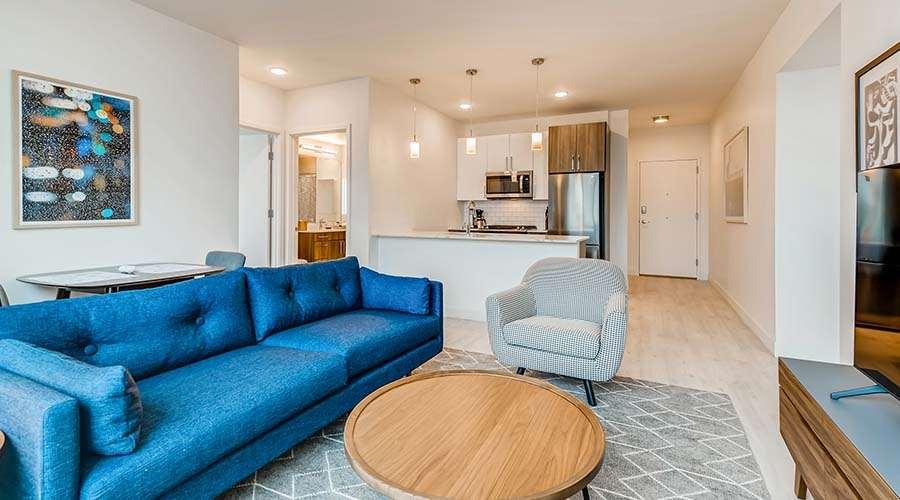 Sentral Michigan Avenue Aparthotel Chicago Ruang foto Interior of a typical apartment