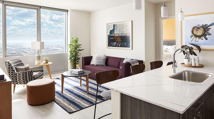 Sentral Michigan Avenue Aparthotel Chicago Ruang foto Interior of a typical apartment